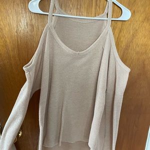 Cold Shoulder Knitted Sweater